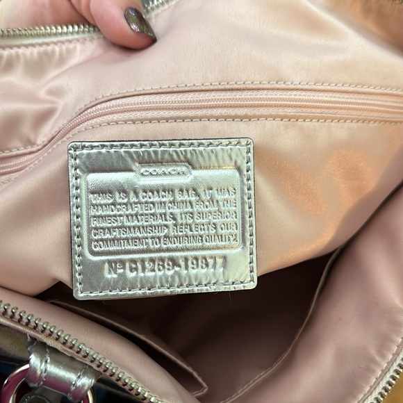 Coach Ikat Multi Signature Optic Shoulder Glam Tote - Picture 7 of 11